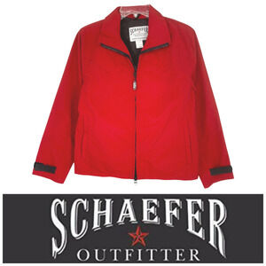 New Schaefer Outfitter Ranchwear Jacket Sz S Lined Red Front Zip Waterproof NWOT